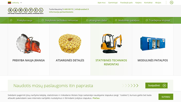 Statybinės technikos servisas ir atsarginės dalys