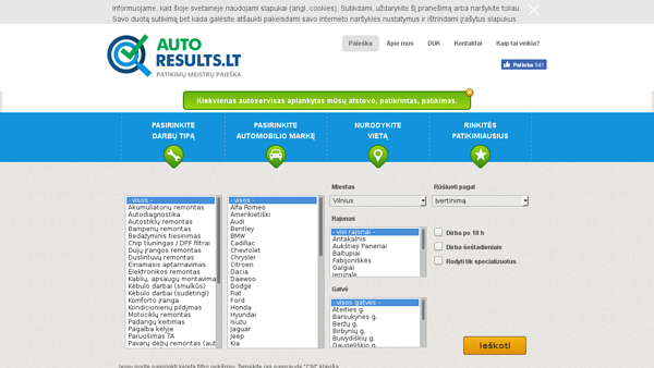 Geriausio auto serviso paieška