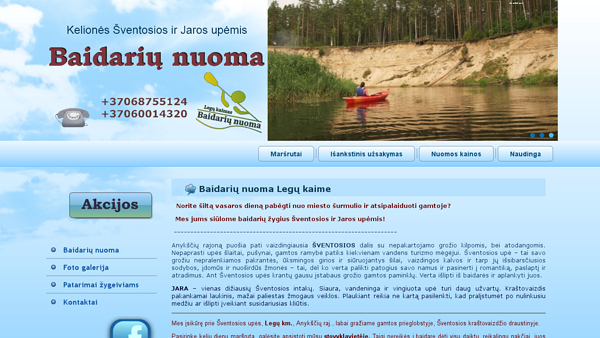 Baidarių nuoma Legų kaime