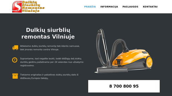 Dulkių siurblių remontas Vilniuje