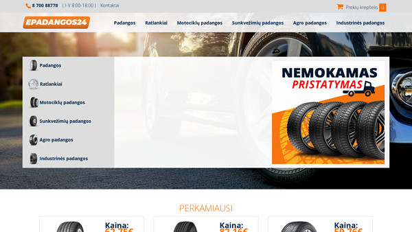 Padangos internetu gera kaina