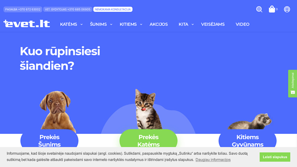 Evet.lt - Gyvūnų Prekės Internetu