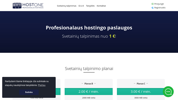 Hostone.lt - Svetainių ir el. pašto talpinimo paslaugos