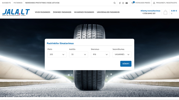 Jala.lt - Automobilių padangos internetu