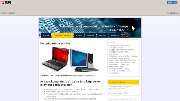 Kompiuterių remontas ir aptarnavimas, windows instaliavimas