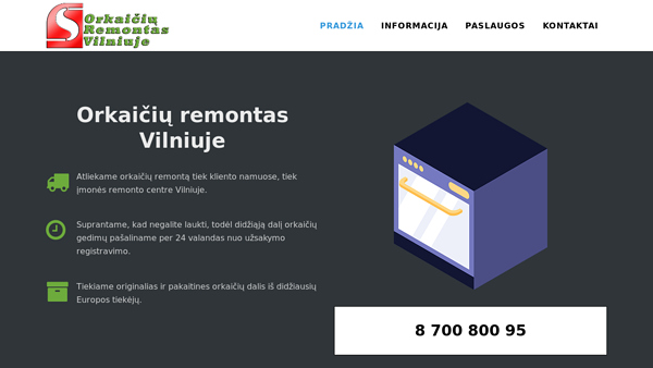 Orkaičių remontas Vilniuje
