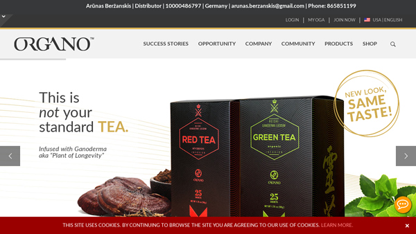 Organo Gold darbas su kava