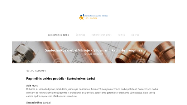 Santechnikos darbai Vilniuje