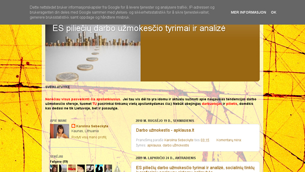 ES piliečių darbo užmokesčio tyrimai ir analizė