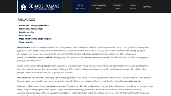 seimosnamas.lt - kokybiška statyba Šiauliuose