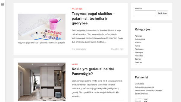 Informatyvus straipsnių katalogas