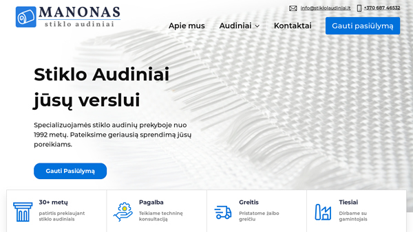 Stiklo Audiniai