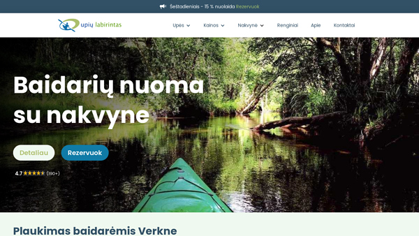 Baidarių nuoma