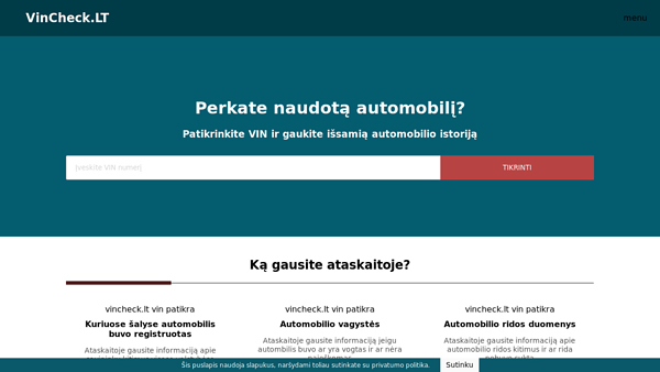 VINCheck.LT | Auto patikra pagal VIN numerį