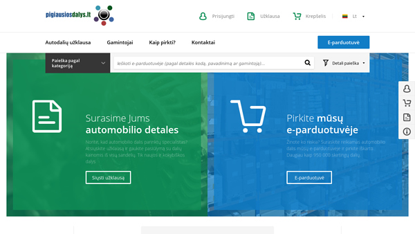 Kainų-paslaugų informacija