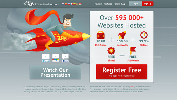 Nemokamas hostingas | nemokamas svetainių talpinimas | 2freehosting.com