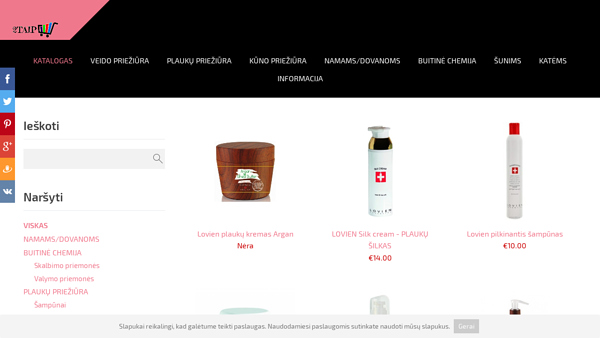 Internetinė parduotuvė – kosmetika, zoo prekės, namai