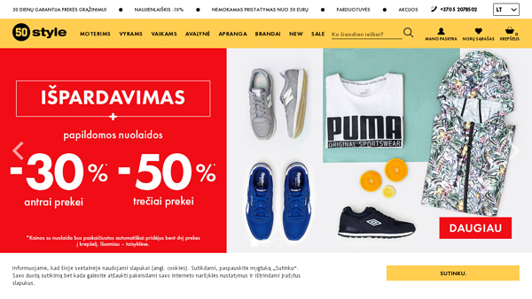 https://50style.lt - Sportiniai batai ir apranga