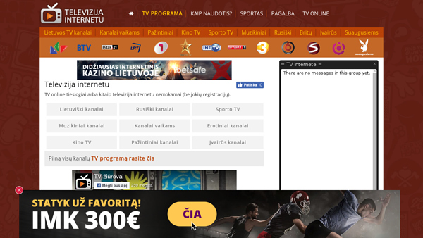 Nemokama televizija internetu