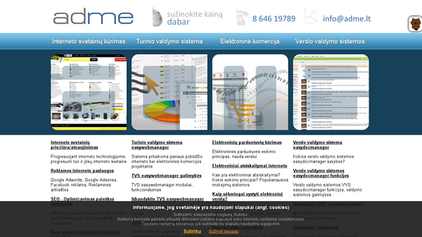 Adme - interneto svetainių kūrimas