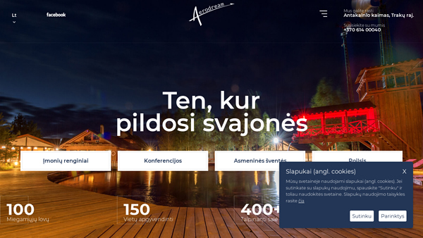 Aerodream – sodyba renginiui, konferencijai, vestuvėms ir poilsiui