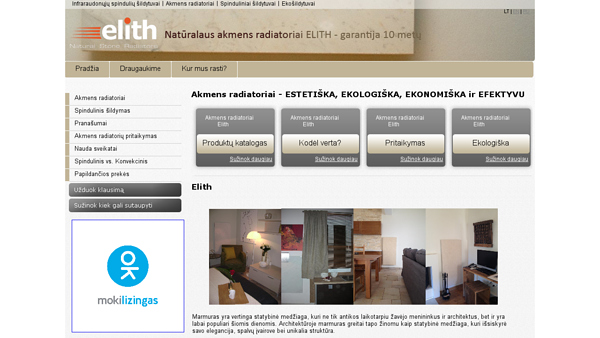 Natūralaus akmens radiatoriai MARBLE HEATING®