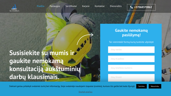 Gaukite nemokamą sąmatą aukštuminių darbų klausimais! 