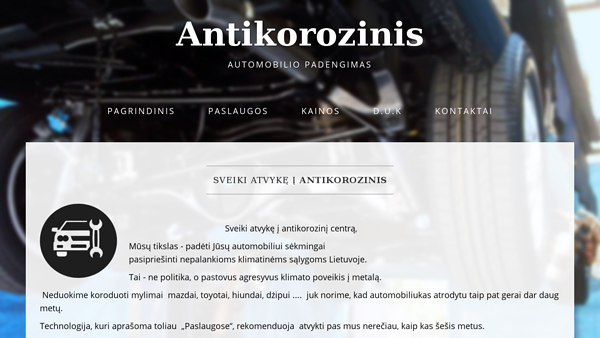 Automobilio antikorozinis padengimas ir automobilio rūdžių tvarkymas