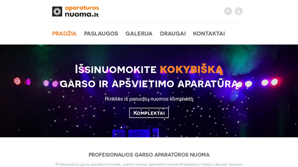 Garso aparatūros nuoma