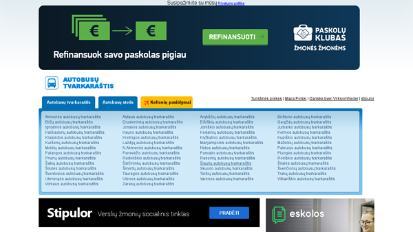 Autobusų tvarkaraštis