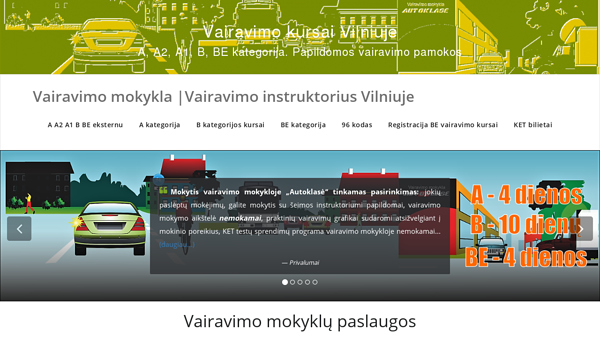 autOKlasė Vairavimo mokykla