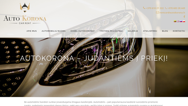 AutoKorona – automobilių nuoma Vilniuje ir visoje Lietuvoje