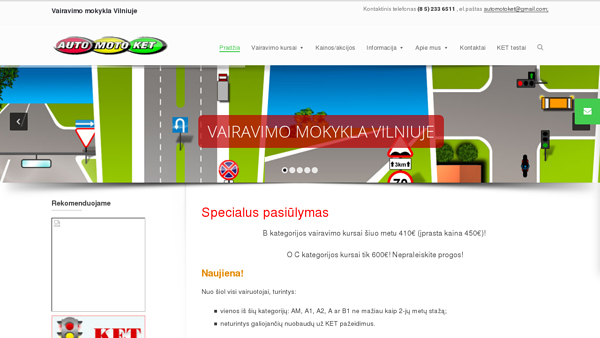 AUTOMOTOKET - vairavimo mokykla