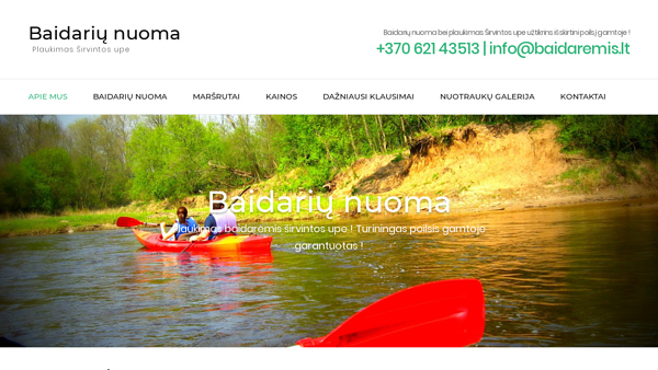 Palaukimas baidarėmis Širvintos upe