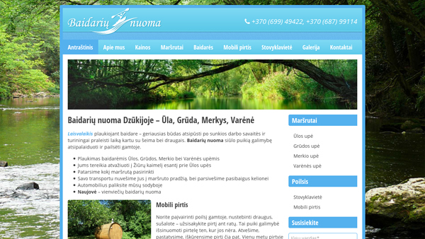 Baidarių nuoma
