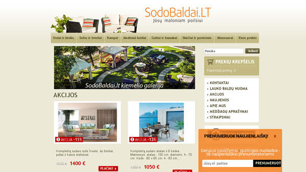 Baldai Lauko