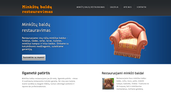 Minkštų baldų restauravimas