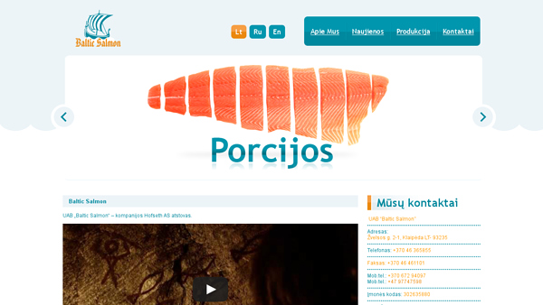 Prekyba lašiša - UAB Baltic Salmon
