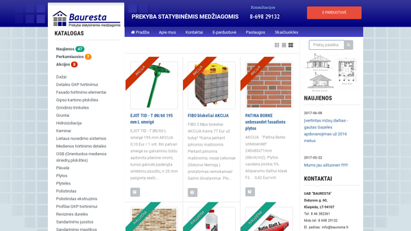 Bauresta - statybinės medžiagos Klaipėdoje