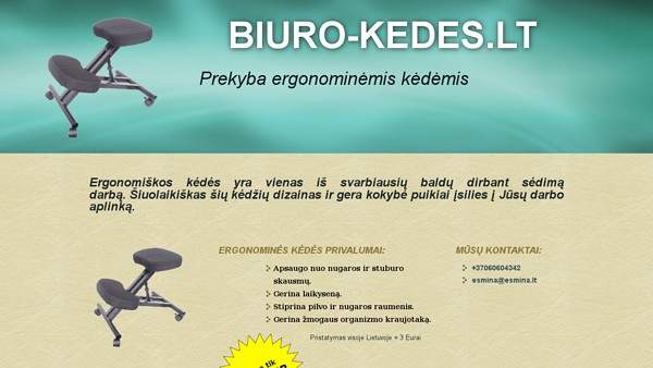 Prekyba ergonominėmis kėdėmis