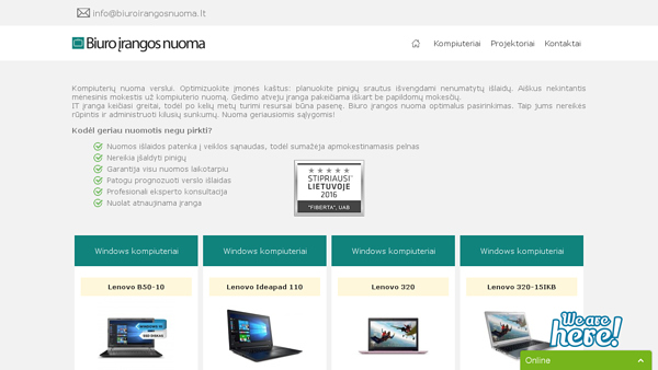 Projektoriaus nuoma | biuroirangosnuoma.lt