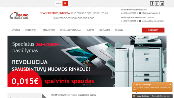 Biuro mašinos – spausdintuvų nuoma ir prekyba spausdintuvais