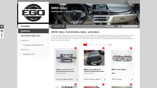 Specializuota BMW ir MINI detalių parduotuvė