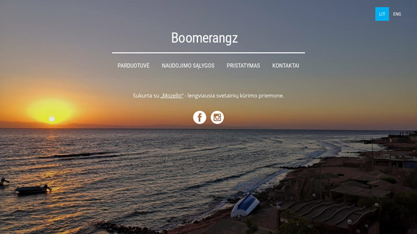 Boomerangz kojinės internetu