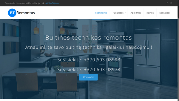 Buitinės technikos remontas Vilniuje