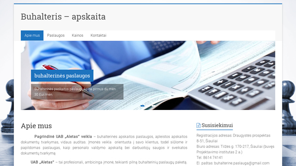 Aletas - buhalterinė apskaita Šiauliuose