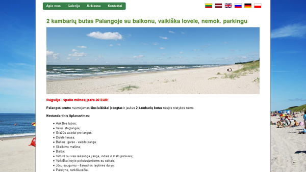 Butų nuoma Palangoje