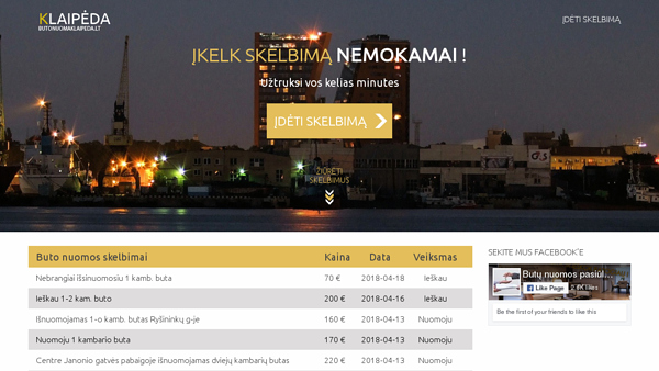 Buto nuoma klaipeda