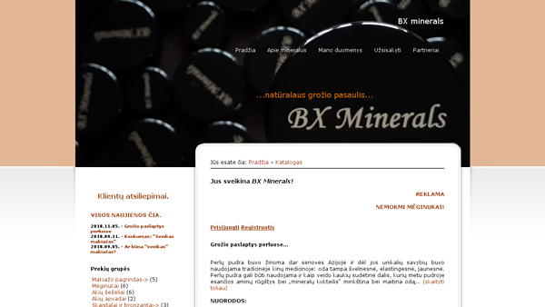 BX Minerals - mineralinės kosmetikos el. parduotuvė