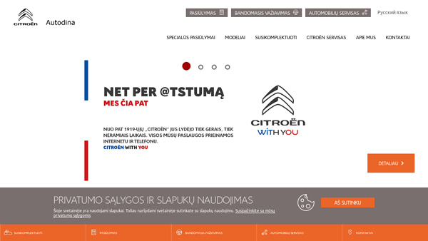 Citroen oficialus atstovas – Autodina